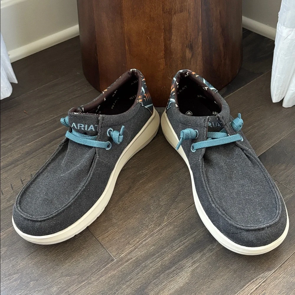 Ariat Hilo Stretch Lace Charcoal Blue/Blue Aztec,FLX Foam Sole,cushioned insole